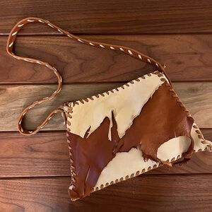 Deerskin purse with pigskin lining - hand stitched